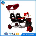 Lovely cartoon new model children tricycle two seat, double seat children tricycle, 2 seats children tricycle